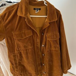 Madewell gold corduroy shirt